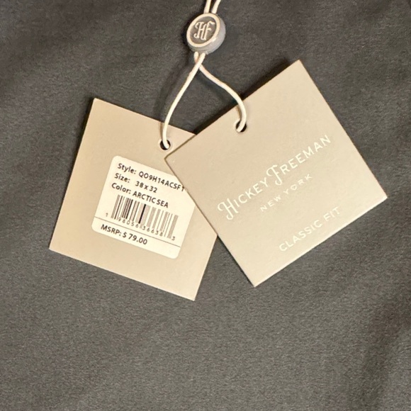 Hickey Freeman Men's Grey Pants 38x32 NWT - Picture 2 of 6